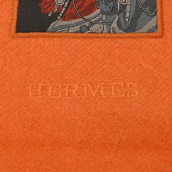 HERMES Authentic Orange Scarf - Picture 7 of 10